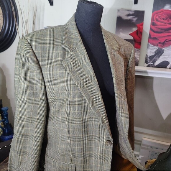 Jack Victor Montreal Men’s Plaid Wool Sport Coat – Tailored Classic 42 Reg - Picture 1 of 11